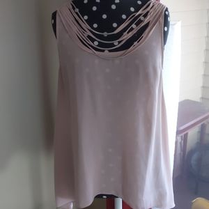 Light pink sleeveless blouse